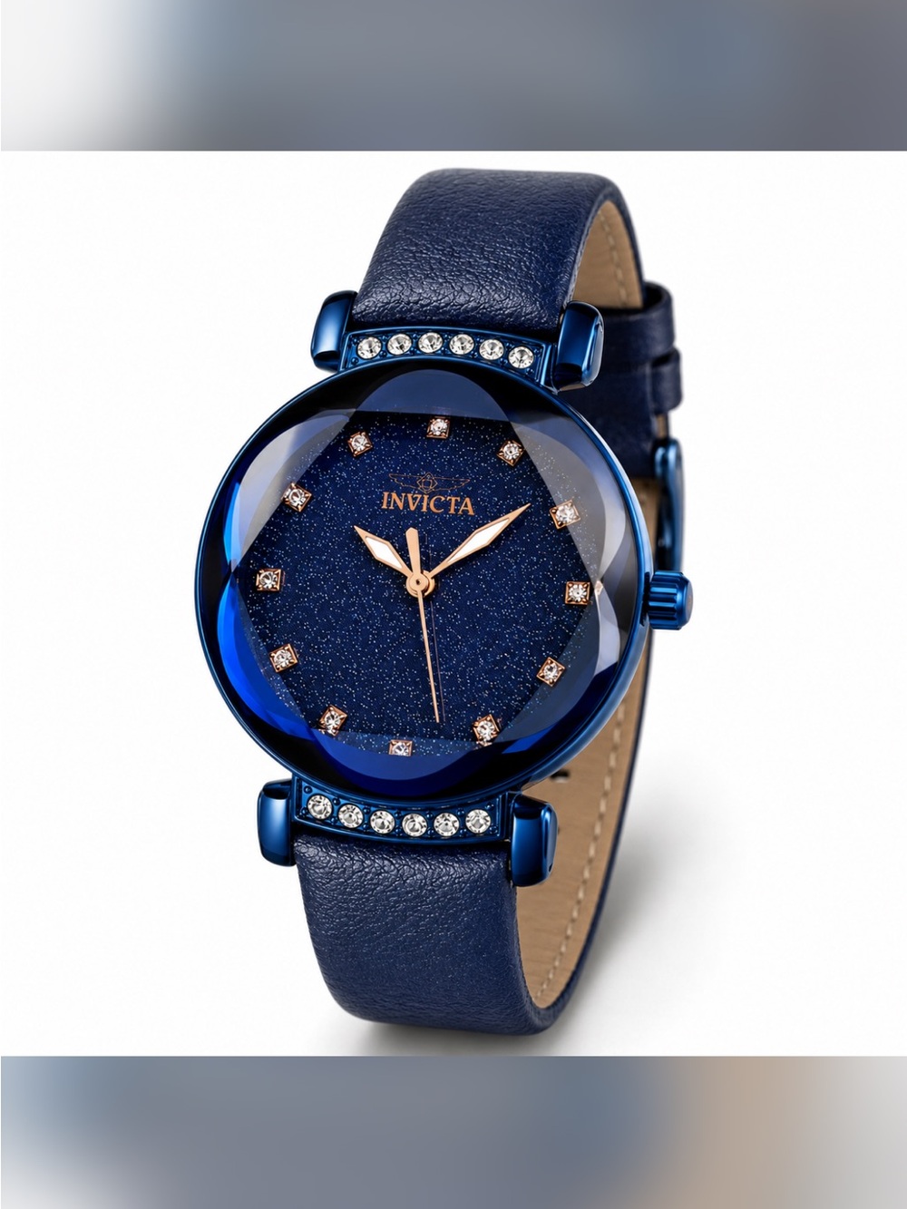 Invicta Blue and Gold Women's Crystal Accent Watch